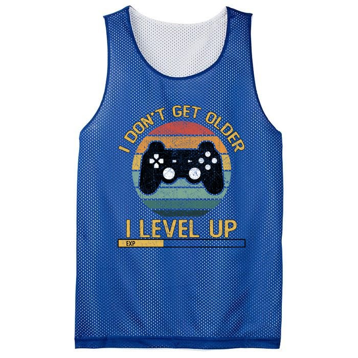 I Dont Get Older Level Exp Up Gaming Gamer Birthday Gift Mesh Reversible Basketball Jersey Tank