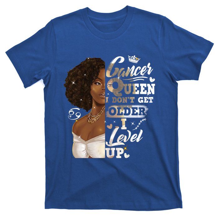 I Dont Get Older I Level Up African American Cancer Gift T-Shirt