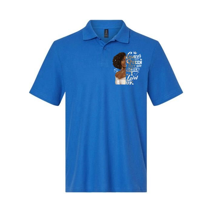 I Dont Get Older I Level Up African American Cancer Gift Softstyle Adult Sport Polo