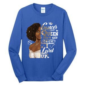 I Dont Get Older I Level Up African American Cancer Gift Tall Long Sleeve T-Shirt