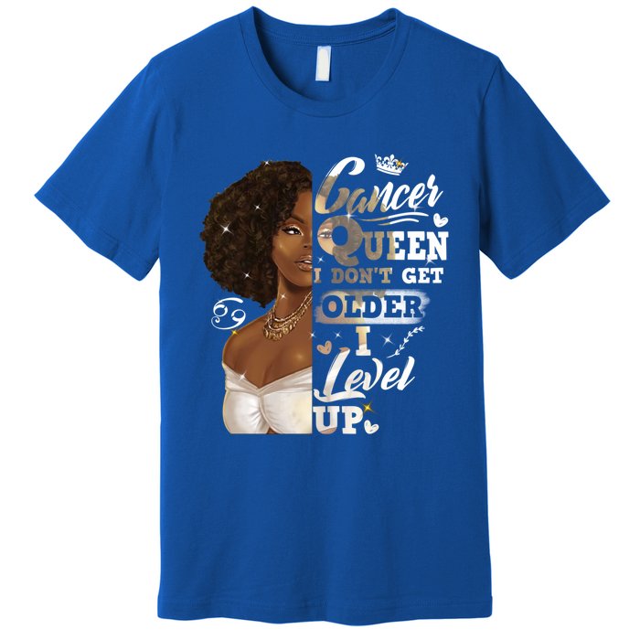 I Dont Get Older I Level Up African American Cancer Gift Premium T-Shirt