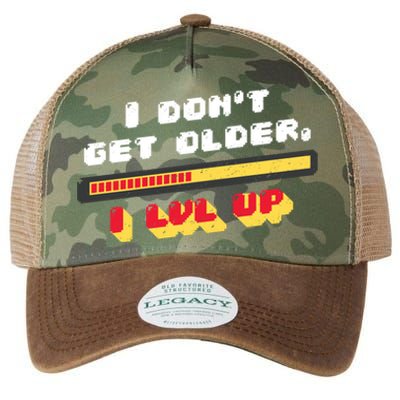 I Dont Get Older I Level Up Gift Legacy Tie Dye Trucker Hat