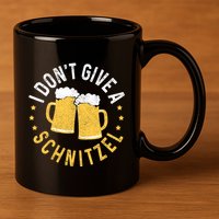 I Dont Give A Schnitzel Oktoberfest German Funny Gift 11oz C Handle Ceramic Mug