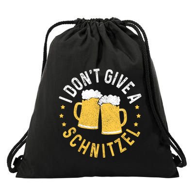 I Dont Give A Schnitzel Oktoberfest German Funny Gift Drawstring Bag