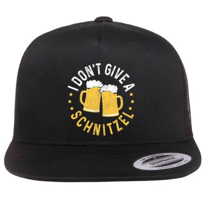 I Dont Give A Schnitzel Oktoberfest German Funny Gift Flatbill Hat