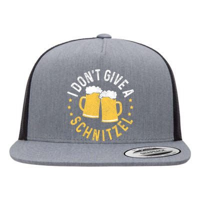 I Dont Give A Schnitzel Oktoberfest German Funny Gift Flat Bill Trucker Hat