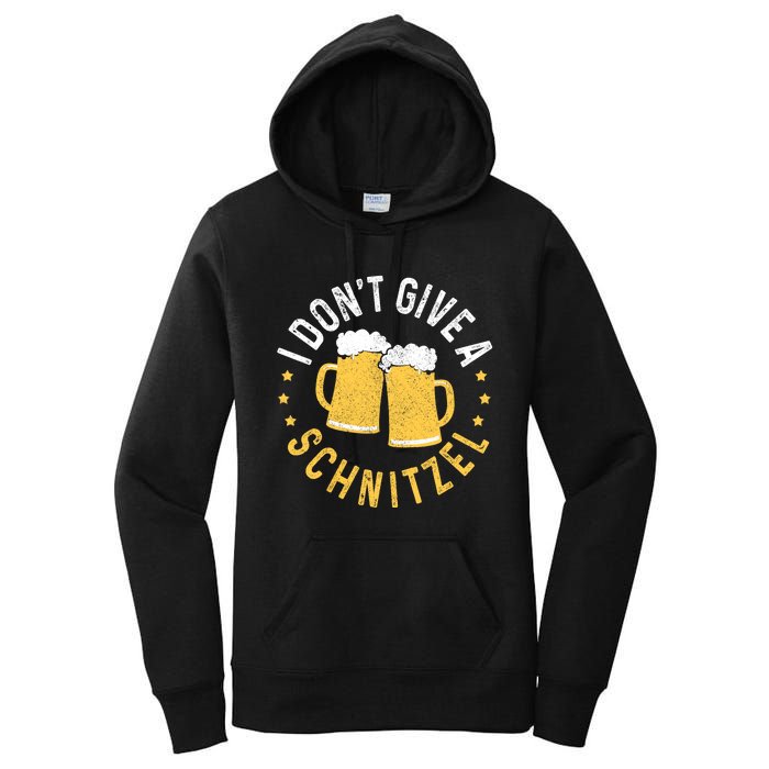 I Dont Give A Schnitzel Oktoberfest German Funny Gift Women's Pullover Hoodie