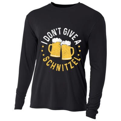 I Dont Give A Schnitzel Oktoberfest German Funny Gift Cooling Performance Long Sleeve Crew