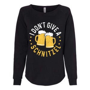 I Dont Give A Schnitzel Oktoberfest German Funny Gift Womens California Wash Sweatshirt