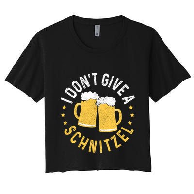 I Dont Give A Schnitzel Oktoberfest German Funny Gift Crop Top