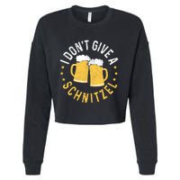 I Dont Give A Schnitzel Oktoberfest German Funny Gift Cropped Pullover Crew