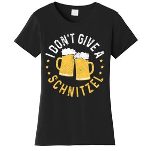 I Dont Give A Schnitzel Oktoberfest German Funny Gift Women's T-Shirt