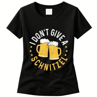 I Dont Give A Schnitzel Oktoberfest German Funny Gift Womens T-Shirt