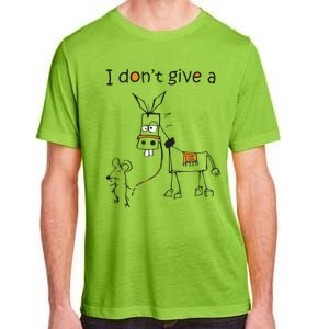 I Dont Give A Rat Ass Donkey And Mouse Walking Funny VNeck Adult ChromaSoft Performance T-Shirt