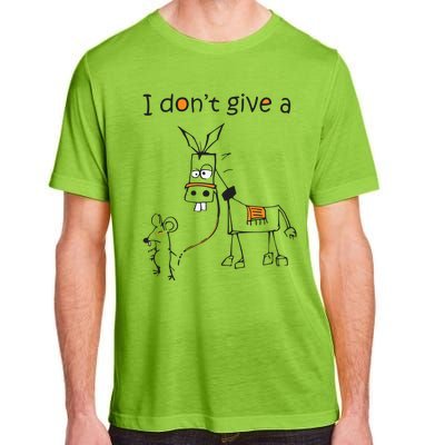 I Dont Give A Rat Ass Donkey And Mouse Walking Funny VNeck Adult ChromaSoft Performance T-Shirt