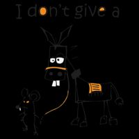 I Dont Give A Rat Ass Donkey And Mouse Walking Funny VNeck 16oz Travel Tumbler