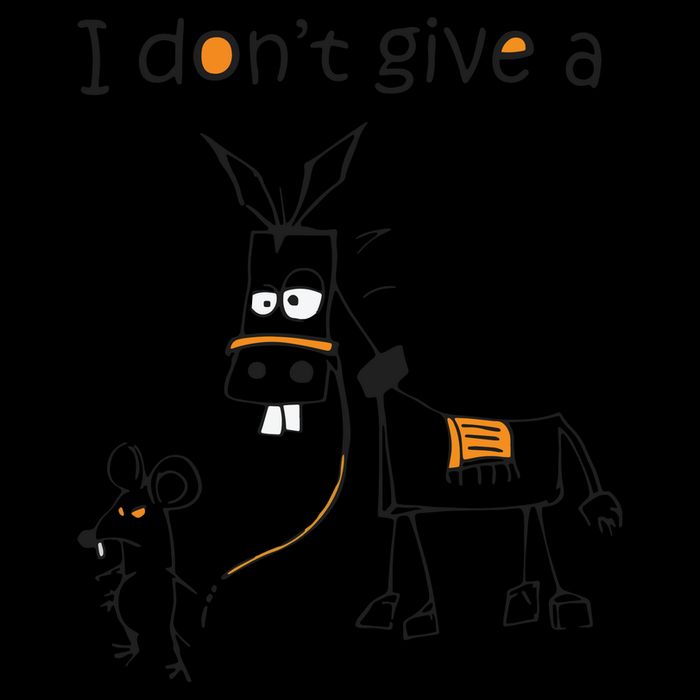 I Dont Give A Rat Ass Donkey And Mouse Walking Funny VNeck 16oz Travel Tumbler