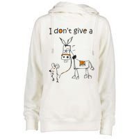 I Dont Give A Rat Ass Donkey And Mouse Walking Funny VNeck Womens Funnel Neck Pullover Hood