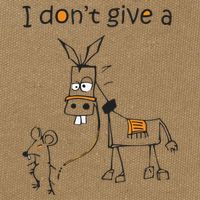 I Dont Give A Rat Ass Donkey And Mouse Walking Funny VNeck Cotton Canvas Backpack