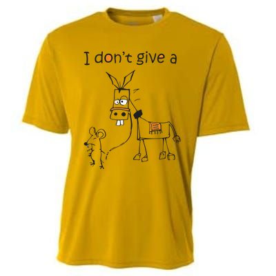 I Dont Give A Rat Ass Donkey And Mouse Walking Funny VNeck Cooling Performance Crew T-Shirt