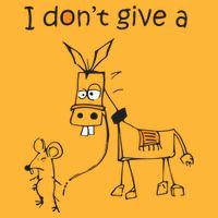I Dont Give A Rat Ass Donkey And Mouse Walking Funny VNeck Pom Pom 12in Knit Beanie