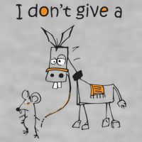 I Dont Give A Rat Ass Donkey And Mouse Walking Funny VNeck Ladies PosiCharge Tri-Blend Wicking Tank