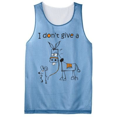 I Dont Give A Rat Ass Donkey And Mouse Walking Funny VNeck Mesh Reversible Basketball Jersey Tank