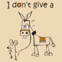 I Dont Give A Rat Ass Donkey And Mouse Walking Funny VNeck Drawstring Bag
