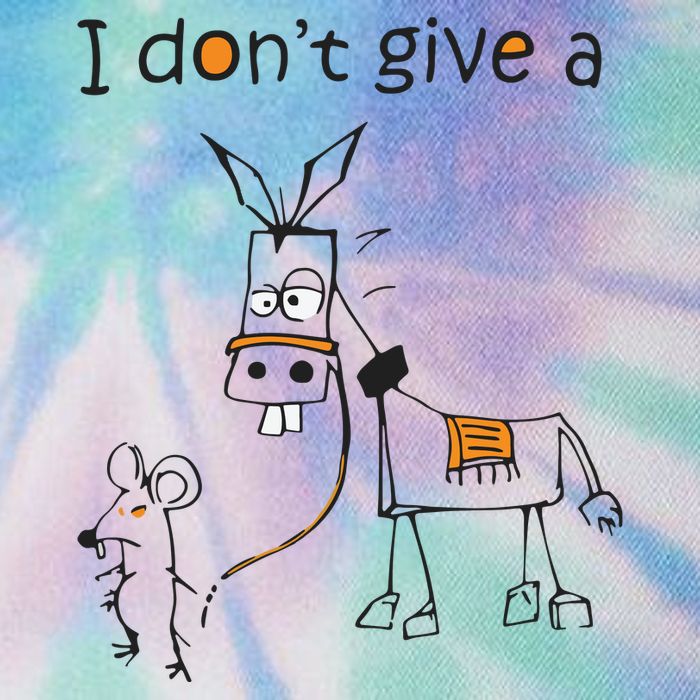 I Dont Give A Rat Ass Donkey And Mouse Walking Funny VNeck Legacy Tie Dye Trucker Hat