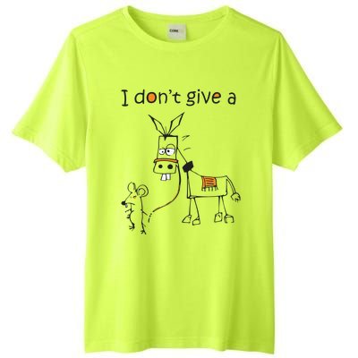 I Dont Give A Rat Ass Donkey And Mouse Walking Funny VNeck Tall Fusion ChromaSoft Performance T-Shirt