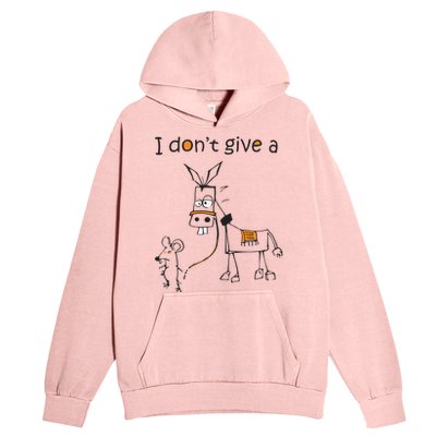 I Dont Give A Rat Ass Donkey And Mouse Walking Funny VNeck Urban Pullover Hoodie