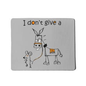 I Dont Give A Rat Ass Donkey And Mouse Walking Funny VNeck Mousepad