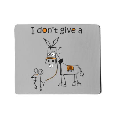 I Dont Give A Rat Ass Donkey And Mouse Walking Funny VNeck Mousepad