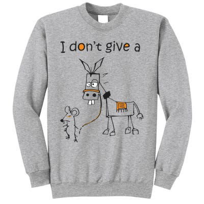 I Dont Give A Rat Ass Donkey And Mouse Walking Funny VNeck Sweatshirt