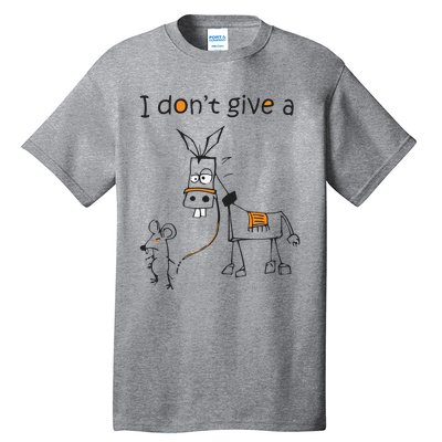 I Dont Give A Rat Ass Donkey And Mouse Walking Funny VNeck Tall T-Shirt