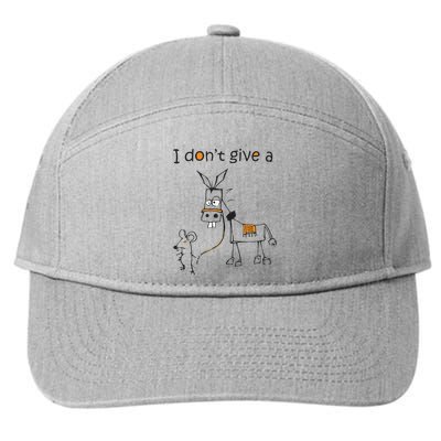 I Dont Give A Rat Ass Donkey And Mouse Walking Funny VNeck 7-Panel Snapback Hat