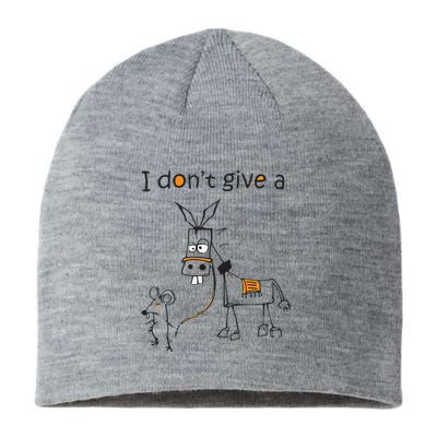 I Dont Give A Rat Ass Donkey And Mouse Walking Funny VNeck Sustainable Beanie