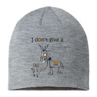 I Dont Give A Rat Ass Donkey And Mouse Walking Funny VNeck Sustainable Beanie