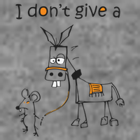 I Dont Give A Rat Ass Donkey And Mouse Walking Funny VNeck Sustainable Beanie