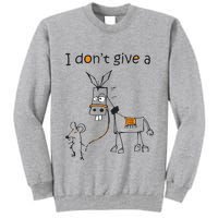 I Dont Give A Rat Ass Donkey And Mouse Walking Funny VNeck Tall Sweatshirt