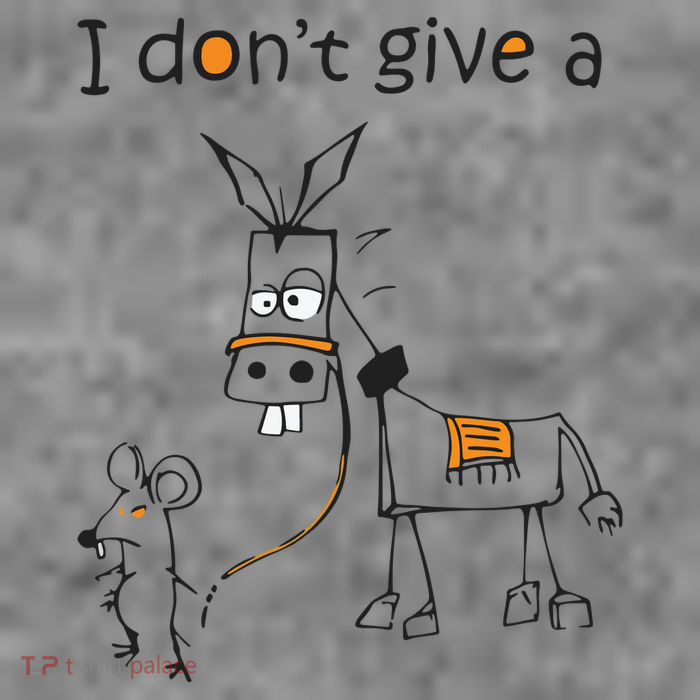 I Dont Give A Rat Ass Donkey And Mouse Walking Funny VNeck Toddler Sweatshirt