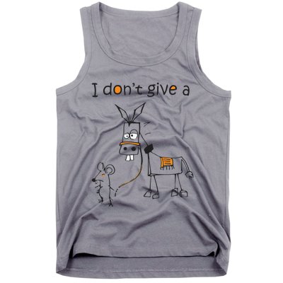 I Dont Give A Rat Ass Donkey And Mouse Walking Funny VNeck Tank Top