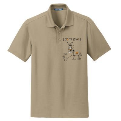 I Dont Give A Rat Ass Donkey And Mouse Walking Funny VNeck Dry Zone Grid Polo