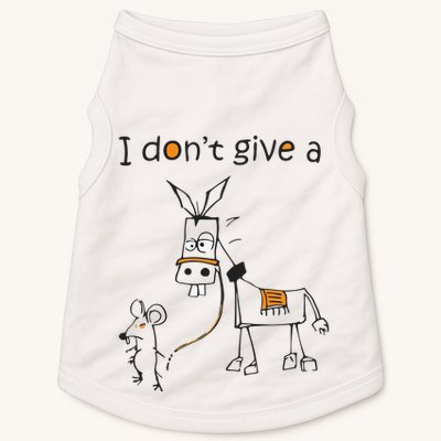 I Dont Give A Rat Ass Donkey And Mouse Walking Funny VNeck Doggie Tank