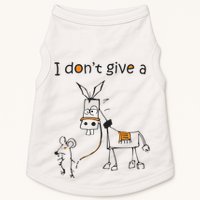 I Dont Give A Rat Ass Donkey And Mouse Walking Funny VNeck Doggie Tank