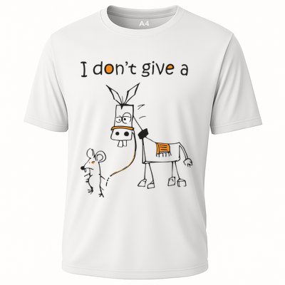 I Dont Give A Rat Ass Donkey And Mouse Walking Funny VNeck Performance Shirt