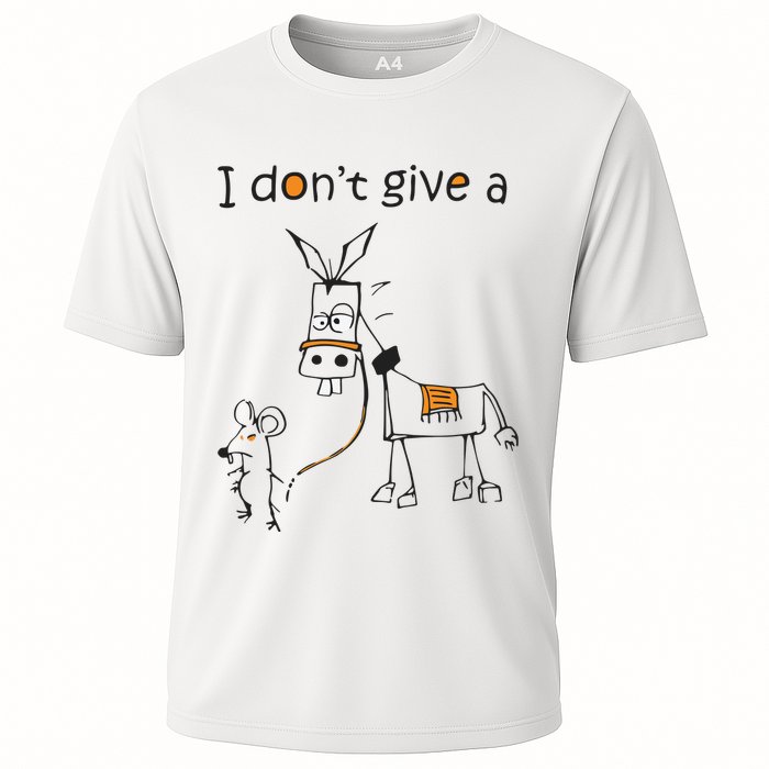 I Dont Give A Rat Ass Donkey And Mouse Walking Funny VNeck Performance Shirt