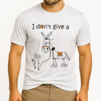 I Dont Give A Rat Ass Donkey And Mouse Walking Funny VNeck Performance Shirt
