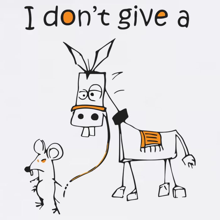 I Dont Give A Rat Ass Donkey And Mouse Walking Funny VNeck Performance Shirt