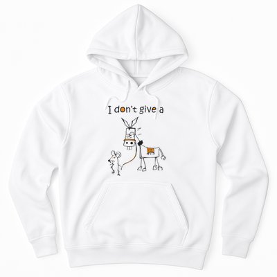 I Dont Give A Rat Ass Donkey And Mouse Walking Funny VNeck Hoodie